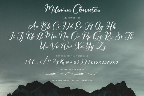 Milenium Script Font Fadeline Std. 