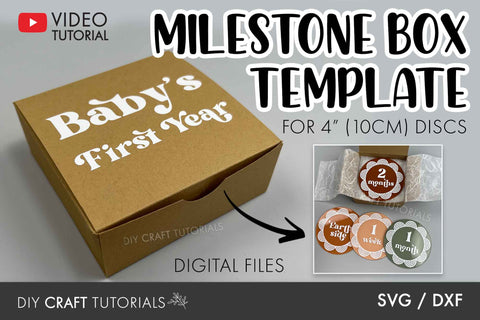 Milestone Box SVG Template SVG DIY Craft Tutorials 