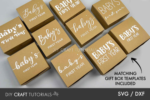 Milestone Box SVG Template SVG DIY Craft Tutorials 