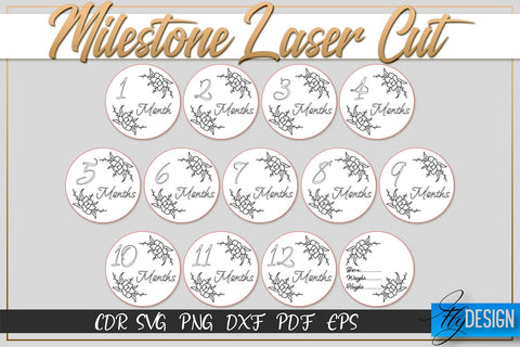 Milestone Laser Cut SVG | Milestone SVG Design | CNC Files SVG Fly Design 