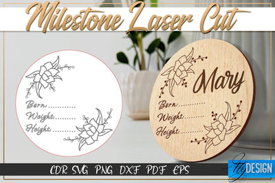 Milestone Laser Cut SVG | Milestone SVG Design | CNC Files SVG Fly Design 