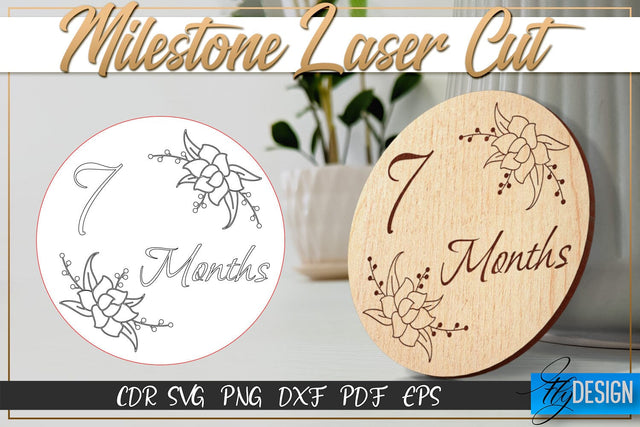 Milestone Laser Cut SVG | Milestone SVG Design | CNC Files SVG Fly Design 