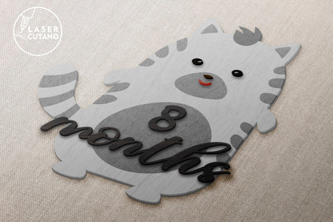 Milestone, Monthly Cards for Baby, Kids, Girl and Boy Laser Cut Gift SVG LaserCutano 