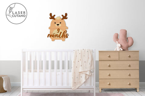 Milestone, Monthly Cards for Baby, Kids, Girl and Boy Laser Cut Gift SVG LaserCutano 