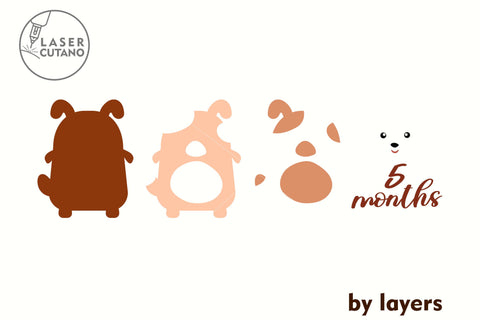 Milestone, Monthly Cards for Baby, Kids, Girl and Boy Laser Cut Gift SVG LaserCutano 