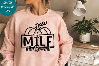 Milf Man I Love Fall svg, Fall Shirt, Fall Sweatshirt,Pumpkin Shirt, Fall Season Shirt, Milf Shirt svg,Digital files, Halloween t shirt svg SVG Isabella Machell 