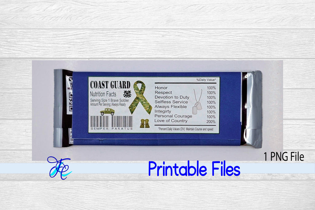 Military Coast Guard Nutrition Label - So Fontsy