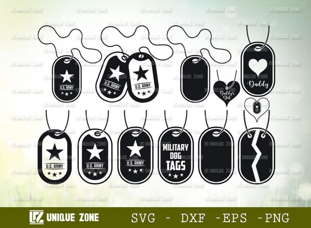 Military Dog Tags Svg | US Army Dog Tags Svg | US Army Svg | Dog Tags Svg | Military Tags Svg SVG Unique Zone 