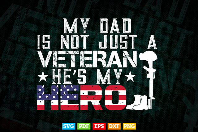 Military Family Veteran Support My Dad US Veteran My Hero 4th Of july svg Files SVG DesignDestine 