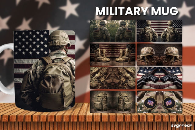 Military Mug Wrap Bundle | 11 oz | Sublimation SVG SvgOcean 