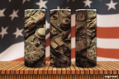 Military Tumbler Wrap | 20 oz | Sublimation SVG SvgOcean 