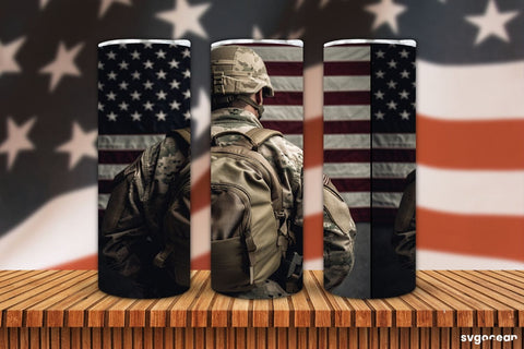 Military Tumbler Wrap | 20 oz | Sublimation SVG SvgOcean 