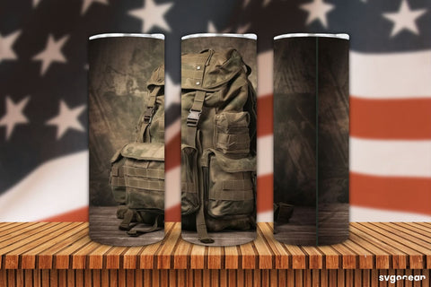 Military Tumbler Wrap | 20 oz | Sublimation SVG SvgOcean 