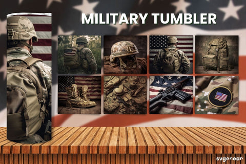 Military Tumbler Wrap | 20 oz | Sublimation SVG SvgOcean 