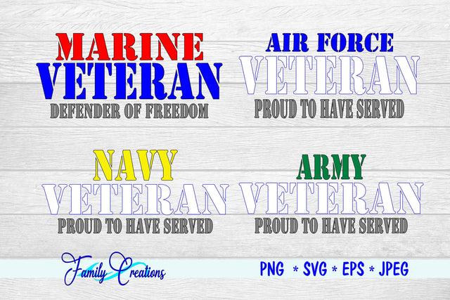 Military Veteran Bundle SVG Family Creations 