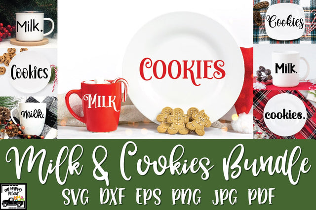 Milk and Cookies Bundle - Christmas Plate - Christmas Mug SVG Old Market 
