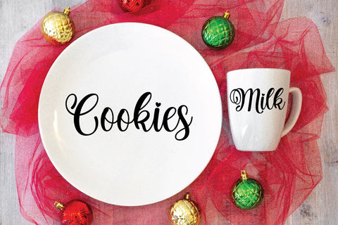 Milk and Cookies Bundle - Christmas Plate - Christmas Mug SVG Old Market 