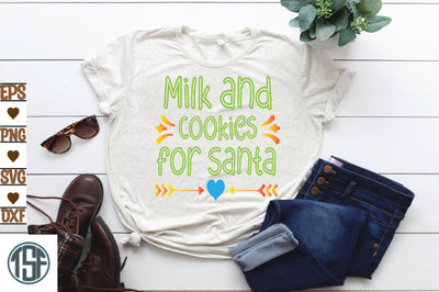 Milk and cookies for Santa SVG thesvgfactory 