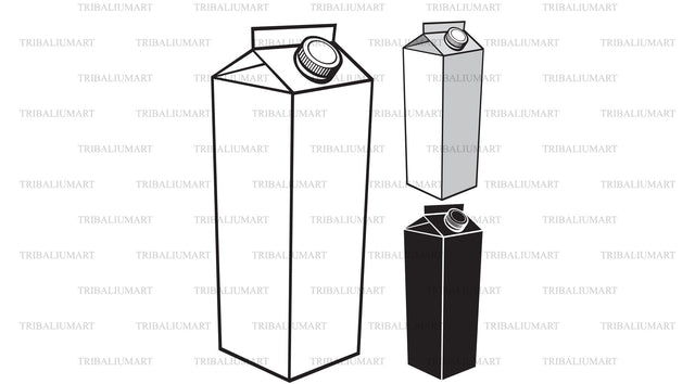 Milk carton box SVG TribaliumArtSF 
