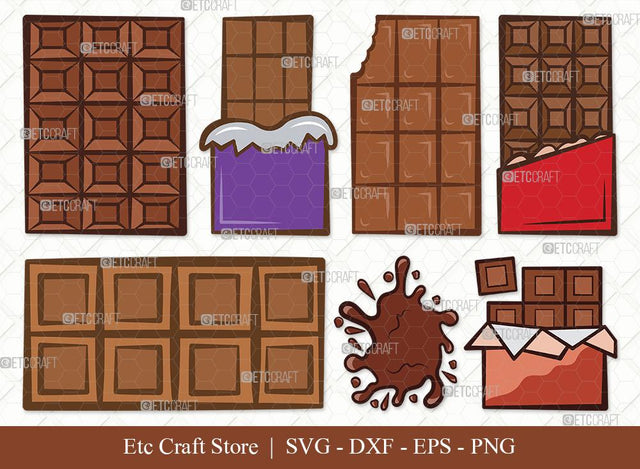 Milk Chocolate Clipart SVG Cut File | Milk Chocolate Bar Svg | Chocolate Svg | Chat Bubbles Svg | Dark Milk Chocolate Bundle | Eps | Dxf | Png SVG ETC Craft 