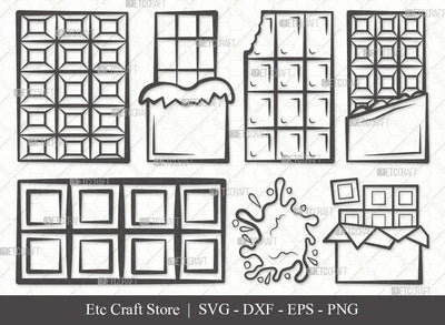 Milk Chocolate Outline SVG Cut File | Milk Chocolate Bar Svg | Chocolate Svg | Chat Bubbles Svg | Dark Milk Chocolate Bundle | Eps | Dxf | Png SVG ETC Craft 