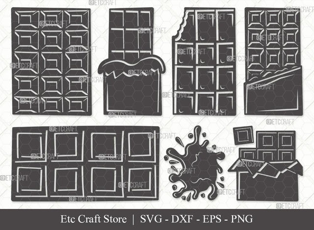 Milk Chocolate Silhouette SVG Cut File | Milk Chocolate Bar Svg | Chocolate Svg | Chat Bubbles Svg | Dark Milk Chocolate Bundle | Eps | Dxf | Png SVG ETC Craft 