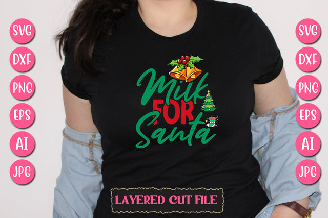 Milk For Santa SVG Cut File SVG Newmockups 