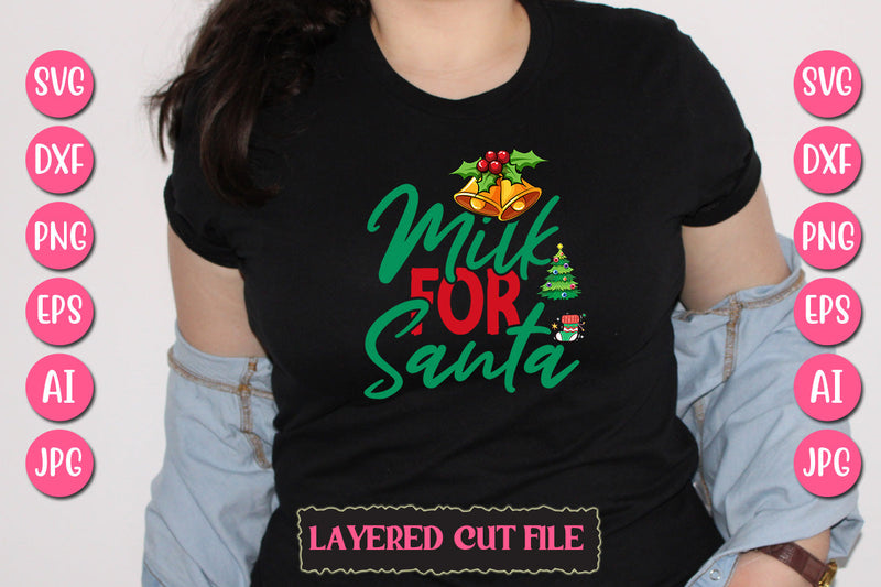 Milk For Santa SVG Cut File SVG Newmockups 