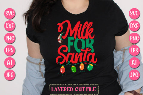 Milk For Santa SVG Cut File SVG Newmockups 