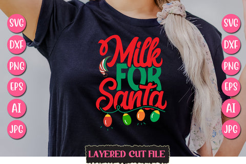 Milk For Santa SVG Cut File SVG Newmockups 