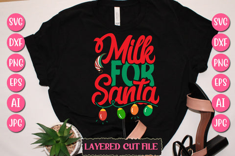 Milk For Santa SVG Cut File SVG Newmockups 