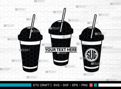 Milk Shake Monogram, Milk Shake Silhouette, Milk Shake SVG, Drink Shake Svg, Ice Cream Svg, Smoothie Svg, Frappuccino Svg, SB00455 SVG ETC Craft 