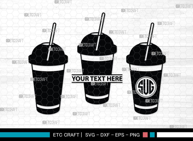 Milk Shake Monogram, Milk Shake Silhouette, Milk Shake SVG, Drink Shake Svg, Ice Cream Svg, Smoothie Svg, Frappuccino Svg, SB00455 SVG ETC Craft 