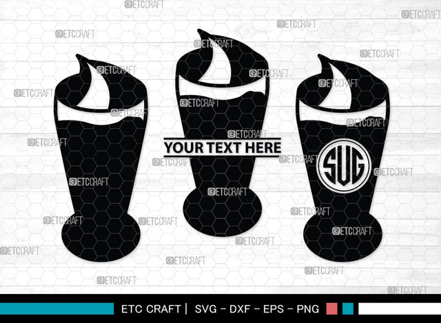 Milk Shake Monogram, Milk Shake Silhouette, Milk Shake SVG, Drink Shake Svg, Ice Cream Svg, Smoothie Svg, Frappuccino Svg, SB00455 SVG ETC Craft 