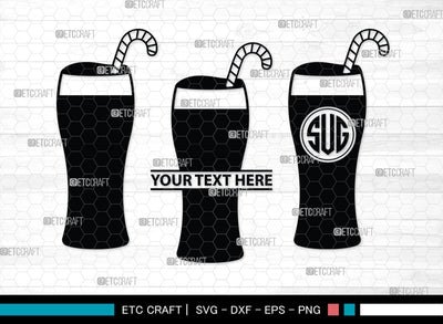 Milk Shake Monogram, Milk Shake Silhouette, Milk Shake SVG, Drink Shake Svg, Ice Cream Svg, Smoothie Svg, Frappuccino Svg, SB00455 SVG ETC Craft 