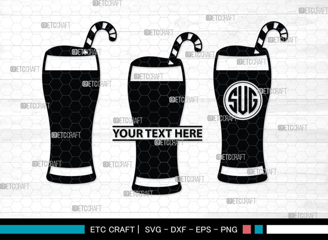 Milk Shake Monogram, Milk Shake Silhouette, Milk Shake SVG, Drink Shake Svg, Ice Cream Svg, Smoothie Svg, Frappuccino Svg, SB00455 SVG ETC Craft 