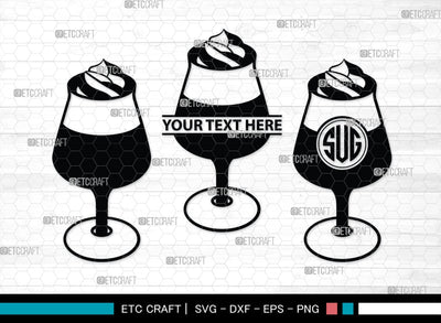 Milk Shake Monogram, Milk Shake Silhouette, Milk Shake SVG, Drink Shake Svg, Ice Cream Svg, Smoothie Svg, Frappuccino Svg, SB00455 SVG ETC Craft 