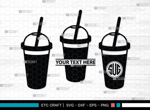 Milk Shake Monogram, Milk Shake Silhouette, Milk Shake SVG, Drink Shake Svg, Ice Cream Svg, Smoothie Svg, Frappuccino Svg, SB00455 SVG ETC Craft 