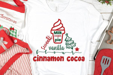 Milk sugar pie sweets vanilla flour cinnamon cocoa SVG Angelina750 