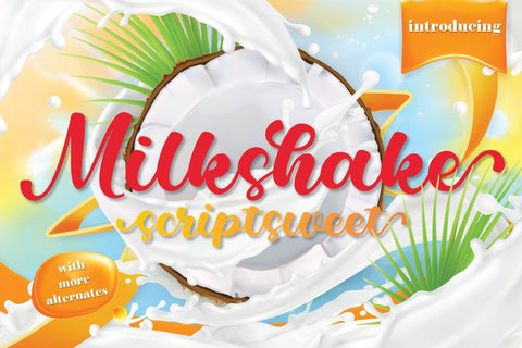 Milkshake Scriptsweet Font studioalmeera 