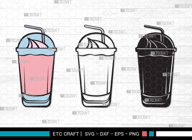 Milkshake SVG | Drink Shake Svg | Root Beer Float Svg | Cherry Svg | Ice Cream Svg | Milkshake Clipart SVG ETC Craft 