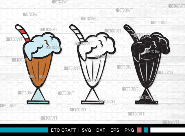 Milkshake SVG | Drink Shake Svg | Root Beer Float Svg | Cherry Svg | Ice Cream Svg | Milkshake Clipart SVG ETC Craft 