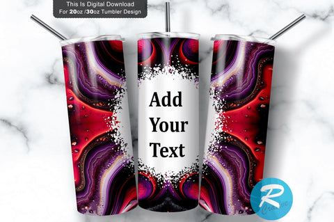 Milkway Alcohol Ink Red 20 oz / 30 oz Tumbler PNG Sublimation Regulrcrative 