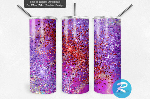 Milkway Glitter 20 oz / 30 oz Skinny Tumbler Sublimation Regulrcrative 