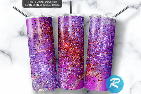 Milkway Glitter 20 oz / 30 oz Skinny Tumbler Sublimation Regulrcrative 
