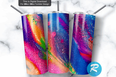 Milkway Purple Agate Glitter 20 oz / 30 oz Skinny Tumbler Sublimation Regulrcrative 