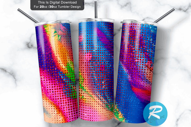Milkway Purple Agate Glitter 20 oz / 30 oz Skinny Tumbler Sublimation Regulrcrative 
