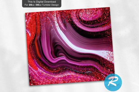 Milkway Purple Alcohol Ink 20 oz / 30 oz Skinny Tumbler Sublimation Regulrcrative 