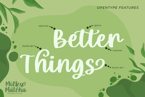 Milky Matcha-Beautiful Handwritten Font Font yumnatype 