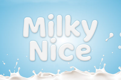 Milky Nice - Playful Display Typeface Font StringLabs 